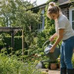 Illustration representing gardening tips for summer